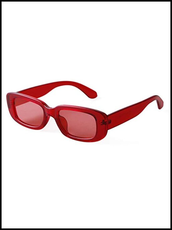 Accessories - Retro 90s Rectangle Sunglasses Narrow Frame UV400 for Women Men Unisex